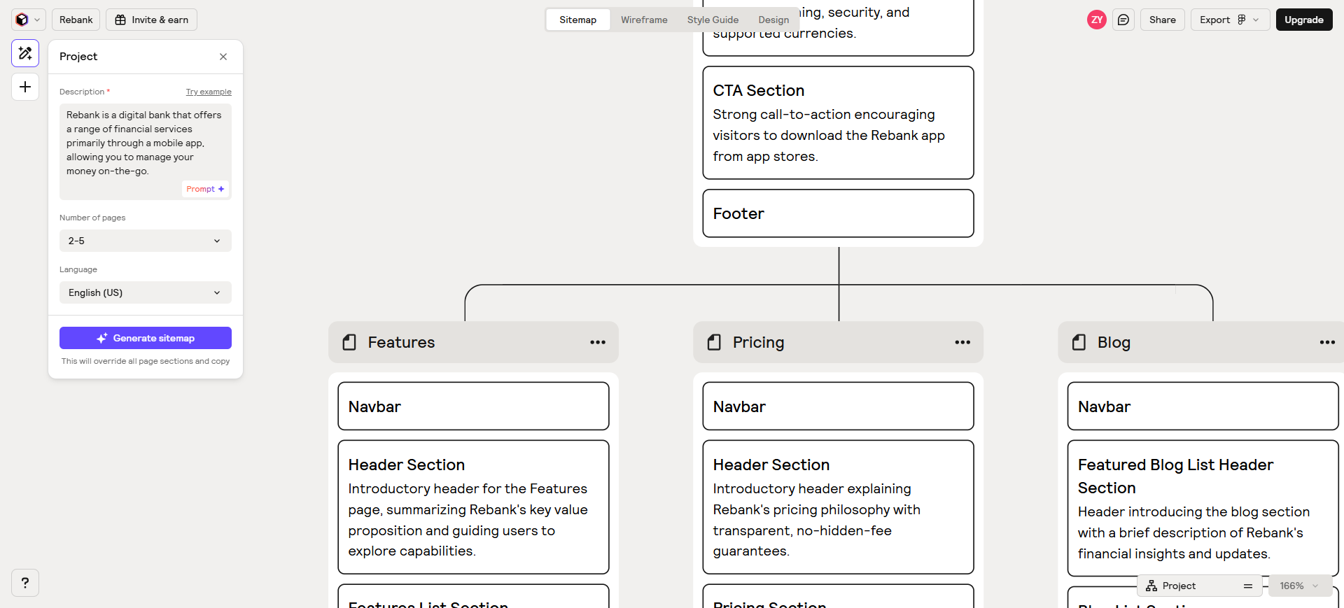Relume sitemap and marketing-site wireframe workflow